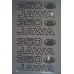 Набор виниловых мото наклеек Jawa