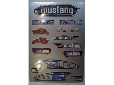 Набор виниловых мото наклеек Mustang