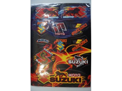 Набор виниловых мото наклеек Suzuki